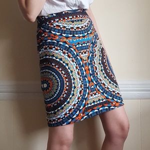 Anthropologie Tabitha Olmeda Tribal Print Skirt